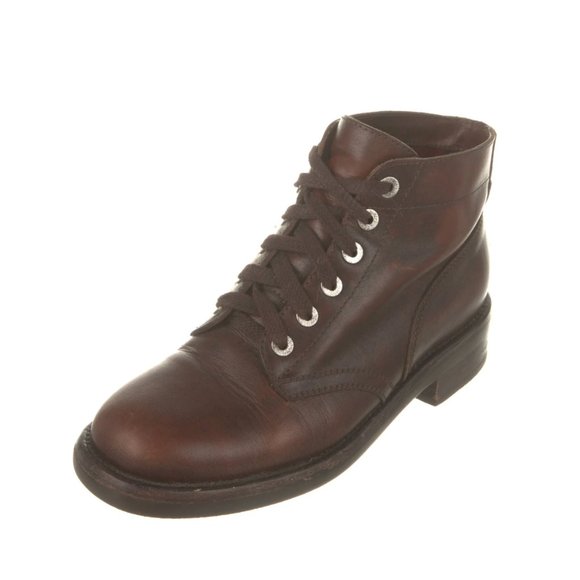 Chanel Interlocking CC Logo Leather Lace-Up Boots - Picture 5 of 7